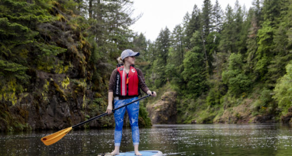 Standup Paddleboarder is All Smiles